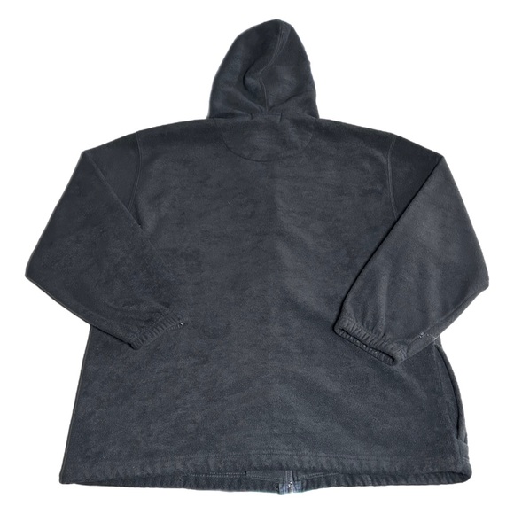 Vintage 90s Wilson Fleece Hoodie Jacket Men’s Large Charcoal Grey - Picture 4 of 11